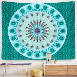 Mandala Lace Tapestry Wall Decoration Living Room Boho Carpet Beach Towel Thin Blanket Travel Mat Printed Fabric J220804