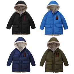 2012 Fashion Boys Jackets Outerwear For Girls Jackets Winter Children Warm Thick Hoodie Autumn Baby Kids Clothes Outerwear J220718