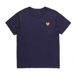 Play Mens t Shirt Designer Red Commes Heart Women Garcons s Badge Des Quanlity Ts Cotton Cdg Embroidery Short Sleeve