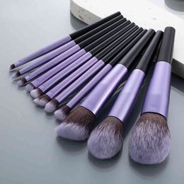 NXY Makeup Brush Long Tube es Travel Set Professional Natural Hair Powder Foundation Eyeshadow Contour Eyebrow Cosmetic Kit 0406