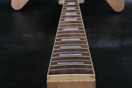 one Unfinished Guitar Neck 22Fret 24.75 Inch Scale length Block fly neck head