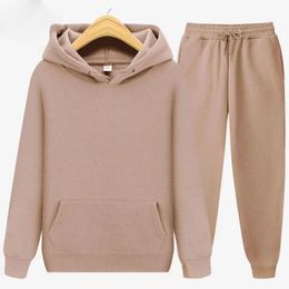 Men's Hoodies & Sweatshirts Sets Pants Autumn Winter Hooded Sweatshirt Sweatpants Fashion Slim Fit Men Set Hoodie Pant Hip Hop Pul