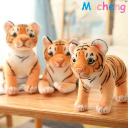 Simulation Tiger Hugs Soft Stuffed Lifelike Animal Pillow Peluche Kawaii Doll Cotton Girl Creative Toy For Children J220704