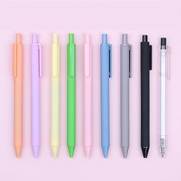 custom LOGO high quality Candy color ball push plastic gel pen for Promotional gifts Office writing