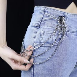 Chains Punk Stainless Steel Chain On The Jeans Pants Women Men Keychain For Hipster Girl Boy Clothing DIY AccessoriesChains