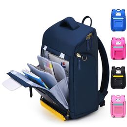 waterproof Children School Bags Girls Boys kids schoolbag Orthopaedic Backpack School Backpack kids Mochila Infantil Zip LJ201225