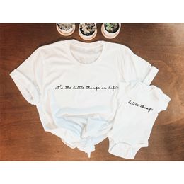 The Its The Little Things Mom and Me Shirts Mama Shirts Mommy and Baby Family Look Matching Shirts Mom and Daughter TShirts 220531