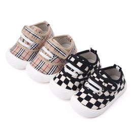 Baby Boys Shoes Plaid Autumn Baby Girls Casual Sneakers Infant First Walkers Newborn Non-Slip Canvas Shoes 0-3Years