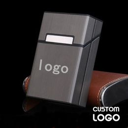 Custom Case Aluminium Alloy Personality te Box Tobacco Storage Portable Creativity Gift Cigaret Accessories 220707