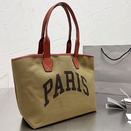 Cities Tote Bag Canvas Leather Handbag Shoulder Bags Purse Medium Book Totes Large Capacity High Quality Student Fashionable Letter Printed Beach Bag