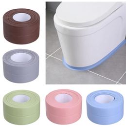 Bathroom Shower Sink Bath Sealing Strip Tape White PVC Self adhesive Waterproof Wall Sticker for Bathroom Kitchen 6 Colours