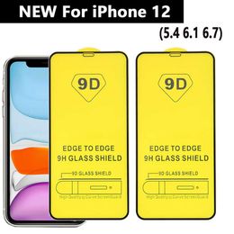 Protetor de tela de telefone de vidro temperado com cobertura total 9D para iPhone 13 12 11 PRO MAXSE 2020 XS XR MAX 6 7 8 Plus para SAMSUNG A01 A11 A21 A20S