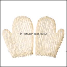 Bath Brushes Sponges Scrubbers Bathroom Accessories Home Garden Natural Sisal Gloves Spa Shower Scrubber Rra12672 Drop Delivery 2021 Rzf2