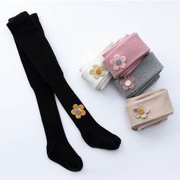 Girls Leggings Pantyhose Kids Tights Cotton Flower Baby Trousers Toddler Skinny Pants Spring Autumn Children Clothing