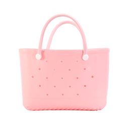 Waterproof Woman Eva Tote Large Shopping Basket Bags Washable Beach Silicone Bog Bag Purse Eco Jelly Candy Lady Handbags342P