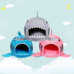 Dog House Shark For Large s Tent High Quality Cotton Small Cat Bed Puppy Pet Product Y200330