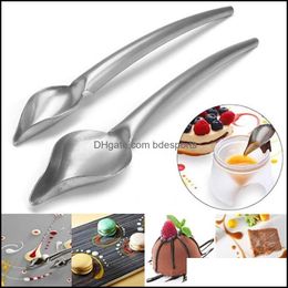 Baking Pastry Tools Bakeware Kitchen Dining Bar Home Garden Diy Stainless Steel Chocolate Spoon Large Pencil Philtre Spoons Cake Decoratio
