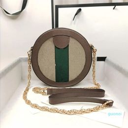 Designers Women PVC Ophidia Handbags Canvas Leather Round Shoulder Bags Chain Messenger Crossbody Purses Wallet2022