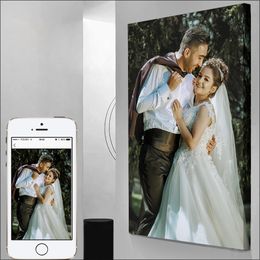 Personal Canvas Painting Tape Frame ster Custom Birthday Gift Art Pet Wedding Po Business Picture 220615