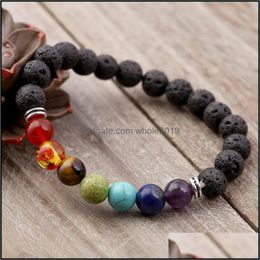 Charm Bracelets Jewellery Women Mens Bead Natural Stone Anchor Beaded Buddha For Men Lava Chakra Bracelet 72 T2 Drop Delivery 2021 Xfsjg