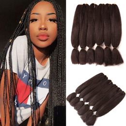24 Inch Jumbo Braiding Hair Extensions 100g/pcs Multiple Tone Colorful Box Braid High Temperature Fiber Synthetic Twist Crochet Hair