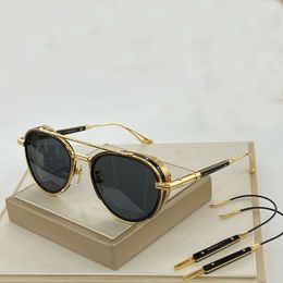 DITA EPI 4 quadrati con montatura in metallo elettrolitico sfilata di moda occhiali da sole firmati da uomo e donna di marca, scatola originale