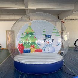 Inflatable Bouncer Snow Globe People Get Inside Clear Christmas Snow Globe Photo Booth With Pump Customized Background Image Outdoor Advertising