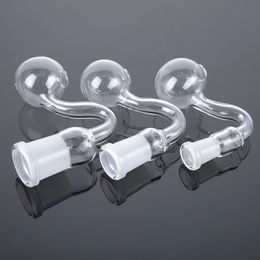 10mm 14mm 18mm Clear Pyrex Glass Oil Burner Pipes Unique Shape Small Mini Handful Portable Oil Smoking Accessories SW40