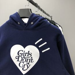 Casual Pullover Nigo Human Made Print Girls Don't Cry Love Men Autumn and Winter Loose Cotton Hooded Sweaters