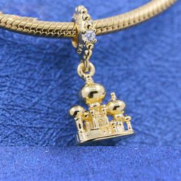 -Shine Gold Metal chapado colgado de Agrabah Charmeta de encanto para puente europeo de joyas de pandora Pulseras242w
