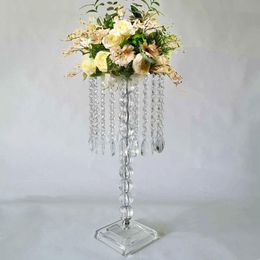 Party Decoration Acrylic Flower Vases 50CM/ 20" Wedding Table Centrepieces Metal Floral Stands Rack Event Road Lead DecorationParty