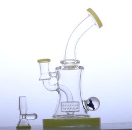 7.5 Inch glass bong America Colour water smoking pipe type perc bubbler for dry herb
