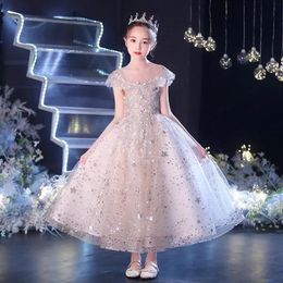 Girl's Dresses Girls Wedding Dress Teenage Girl Princess Kids Summer Party Ball Gown Prom Clothing Sequin Lace Performance Outfits