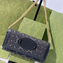 Women Chain Crossbody Bag Multi-function Handbags Purse Canvas Leather Push Fashion Magnetic Lock Letters Clip Credit Card Holder Women Shoulder Bags