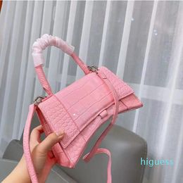 2022-Fashion Ladies Handbags Women Shoulder Messenger Bags High Quality Leather Wallets Pink Crocodile Pattern black white