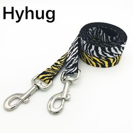 Pet Lead Leash For Dogs Cats Tiger Leopard Print Nylon Walk Dog Leash Outdoor Security Walking Training Dog Rope Harness Collar 201101