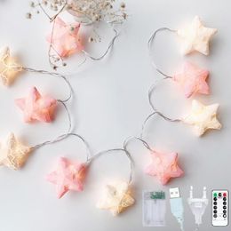 Strings Star LED String Halloween Lights Outdoor Christmas Tree Kids Bedroom Wedding Garland Party Holiday Fairy Garden Decorative LampLED S