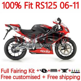 Injection Body For Aprilia RS4 RS-125 RSV RS 125 RR 125RR 06-11 156No.148 RSV-125 RSV125 RS125 R 06 07 08 09 10 11 RSV125RR 2006 2007 2008 2009 2010 2011 Fairings factory red