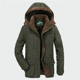 Winter Parka Men Coats Thick Warm Jacket Men Cotton Hooded Outwear Warm Parka Top Plus Velvet Couple Cotton Parka Coat 201210