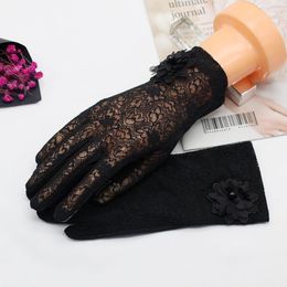 Five Fingers Gloves Spring Summer Sun Protection For Women UV Lace Untra Thin Touch Screen Driving Cycling Sexy