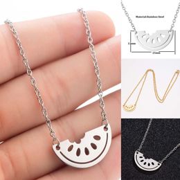 2022 luxury fashion hip hop watermelon Necklace Jewellery Wedding Gold Silver Pendant Necklace suitable for women and men's party gifts top quality 2 Colours available