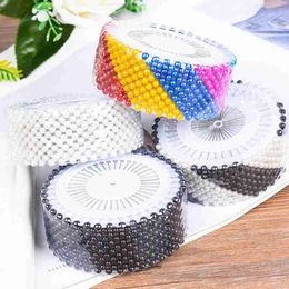 4800Pcs 120Disc Round Pearl Head Dressmaking Pins Straight Corsage Florists Sewing Crafts DIY Handmade Crafts Access