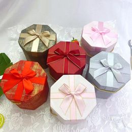 wedding favours Canada - Gift Wrap Creative Solid Color Bowknot Pyramid Candy Box Bag For Party Baby Shower Paper Boxes Package Wedding Favours BoxGift