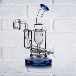 blue hookahs Glass bong smoking water pipe Recycler bongs shisha Percolator