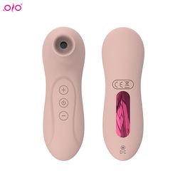 OLO Powerful Clit Sucker Vibrator Tongue Vibrating Nipple Sucking Blowjob Clitoris Stimulator Etotic sexy Toys Masturbator