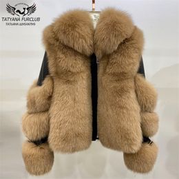 New Winter Fashion Real Fur Coat With Genuine Sheep Leather Natural Whole Skin Fur Jackets Lapel Collar Fur Coats 201016