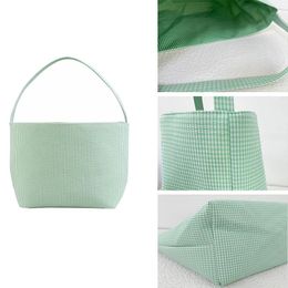 Party Supplies Bulk Easters Bucket Stripe Large Storage Candy Bags Single Handle Easter Basket New Style For Festival Easter Gift Bag