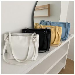 Evening Bags Shopper Bag Leather Tote Daily White Black Big Clutch Wide Shoulder Bucket Large Women'S 2022 Trend Handbags With ZipperEve