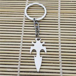Keychains Sword Shape Stainless Steel Halberd Keyrings Fashion Men Boys Jewelry Gift Miri22