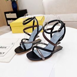 Summer ladies Shoes stiletto high heel designer sandals pointed toe beautiful fashion high heels bowknot canvas women's shoe